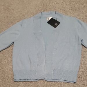 Elegant Sky Blue Women's Cardigan